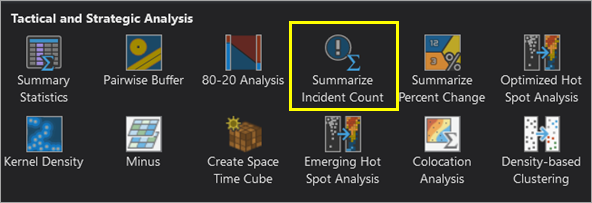 Summarize Incident Count tool