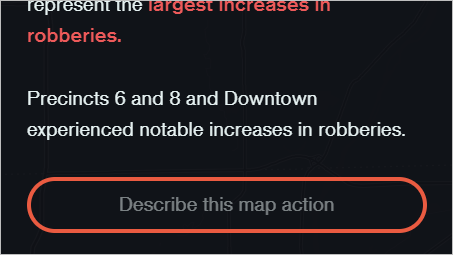 Map action button adds to the story