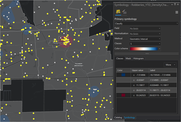 Density Change map