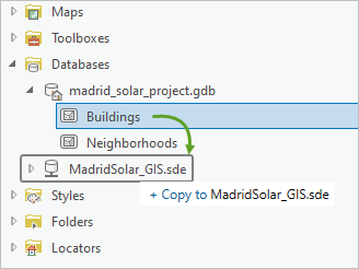 Buildings layer moving from the file geodatabase to the enterprise geodatabase