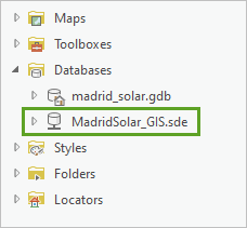 MadridSolar_GIS.sde database connection