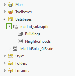 Expander button next to madrid_solar.gdb