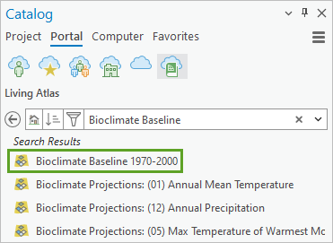 Add the Bioclimate Baseline 1970-2000 layer.