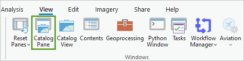 Open the Catalog pane.