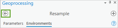 Geoprocessing Back button