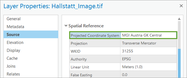 Identify layer projection.