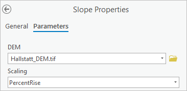 Slope raster function PercentRise