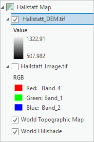 Ensure Hallstatt_DEM.tif is turned on and selected.