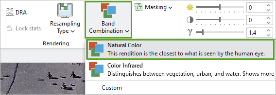 Update Band Combination to Natural Color.