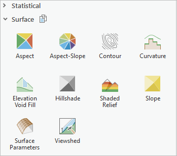 Surface raster functions