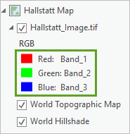 Hallstatt_Image.tif legend showing the three bands currently displayed