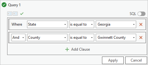 Query with two clauses