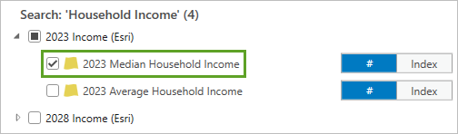 2023 Median Household Income variable