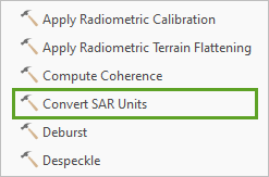 Convert SAR Units tool