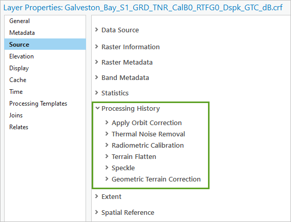 Processing History expanded