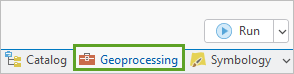 Geoprocessing tab