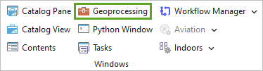 Geoprocessing button