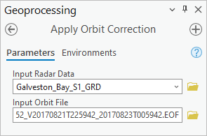Apply Orbit Correction parameters