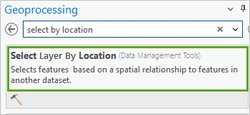 Select Layer By Location tool