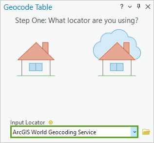 Choose the ArcGIS World Geocoding Service.