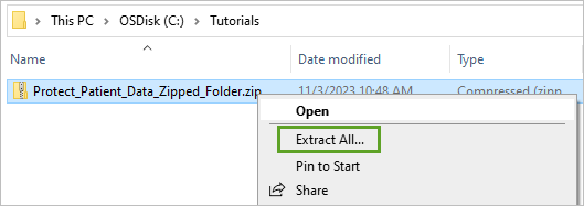 Extract the downloaded zip file to a folder.