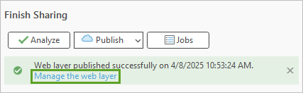 Manage the web layer link