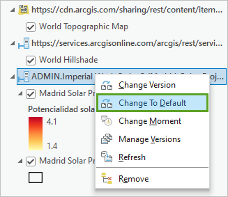 Change To Default in the workspace's context menu