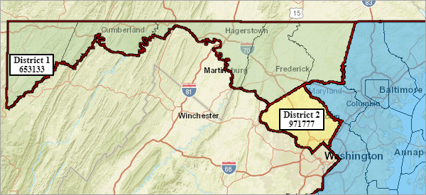Map showing District 2