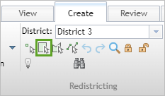 Select geographies by rectangle button