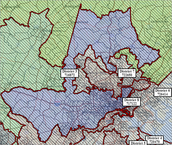 Map zoomed to District 3