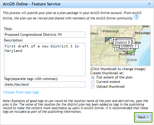 Title and Description fields