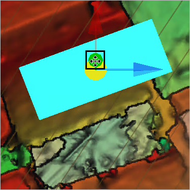 Pointer over green z-axis arrow