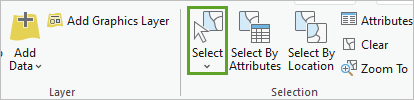 Select button on the ribbon