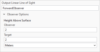 Height Above Surface parameters