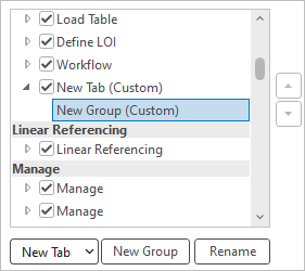 A new tab and a group is added