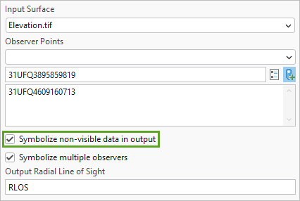 Symbolize non-visible data in output box