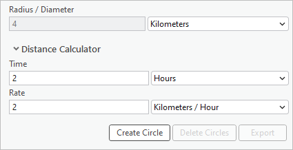 Distance and Direction pane