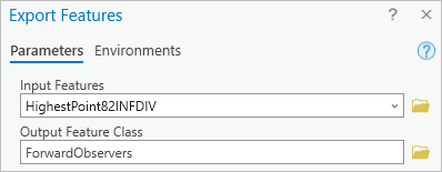 Feature Class to Feature Class tool