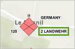 Landwehr regiment symbols on the map with their new labels