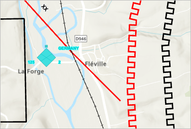 Location of German infantry