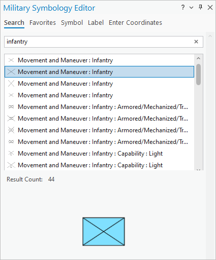 The second Movement and Maneuver : Infantry item has a wide X symbol.