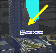 Lower left edge of the second face