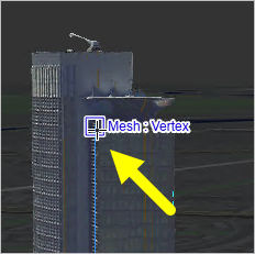 Upper left edge of the second face