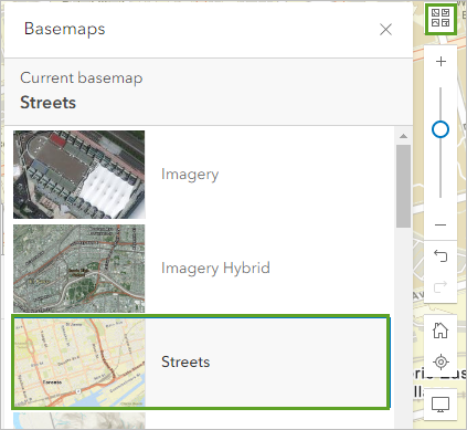 Streets basemap