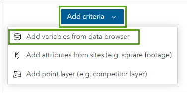 Add variables from data browser