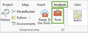 Click Analysis and click Tools.