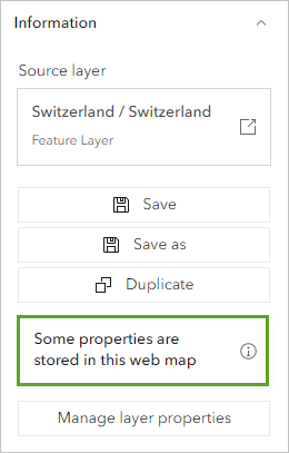 Some properties are stored in this web map