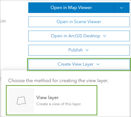 Click Create View Layer.