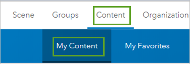 Click Content, and click My Content.