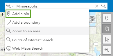 Add a pin search option